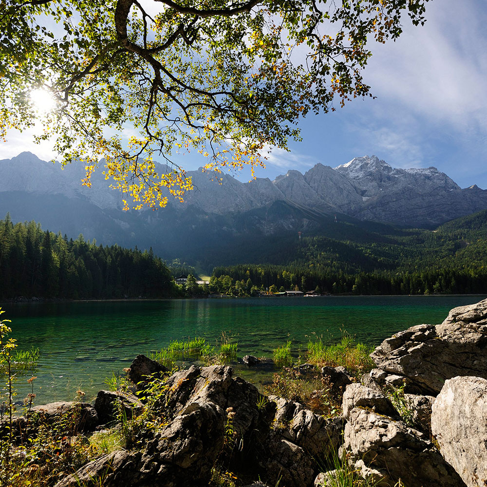 Eibsee with Zugspitzview