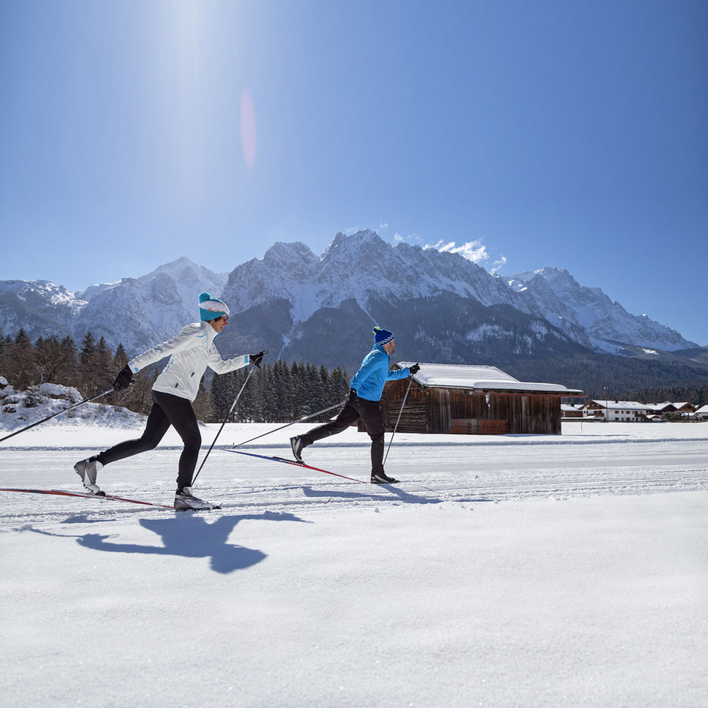 Cross country skiing in Grainau